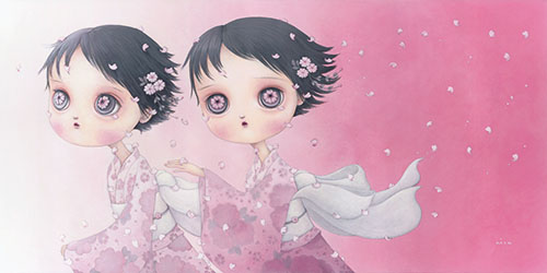 Ephemeral Sakura Painting by aica, Art Artist aica